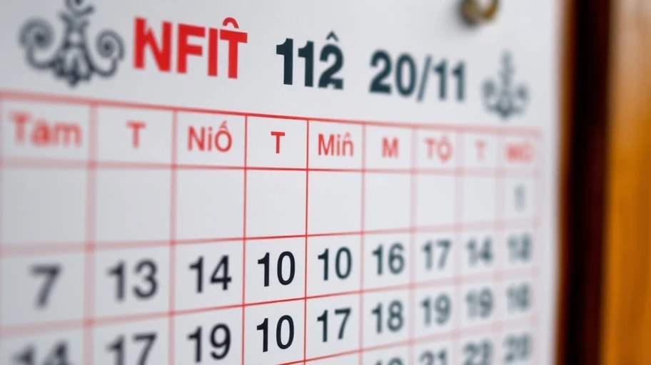 Ảnh lịch Việt Nam hiển thị ngày sinh