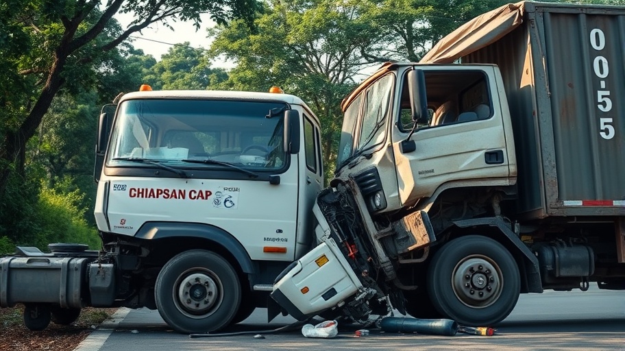 Ảnh xe tải va chạm đường