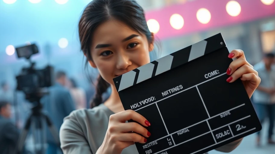 Cảnh Điềm 1988 trên trường quay Hollywood