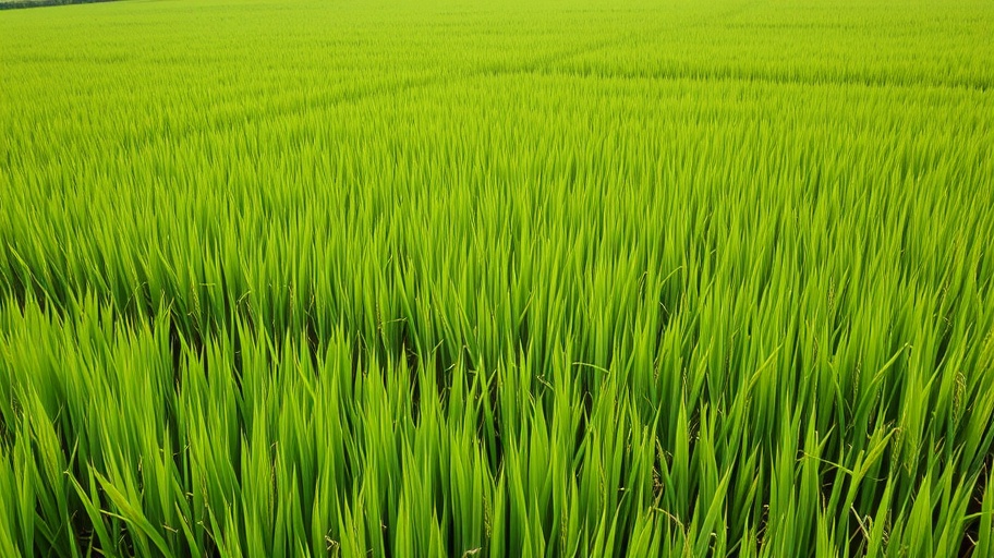Cánh đồng lúa chín vàng ở Việt Nam