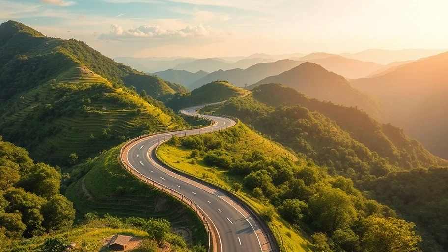 Cảnh quan tự nhiên minh họa thử thách trong thần số học