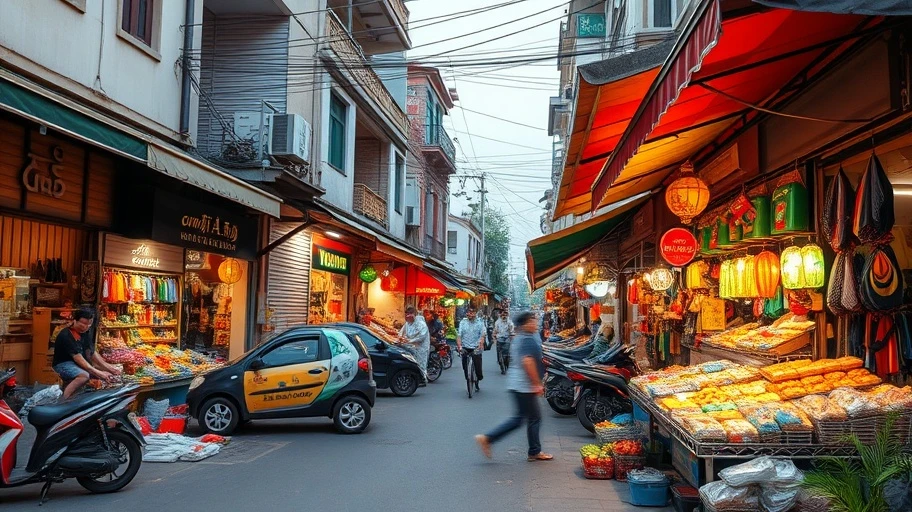 Chợ và cửa hàng sầm uất gần An Điềm Quận 5
