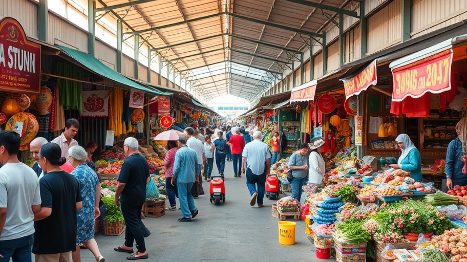 Chợ Việt Nam tấp nập