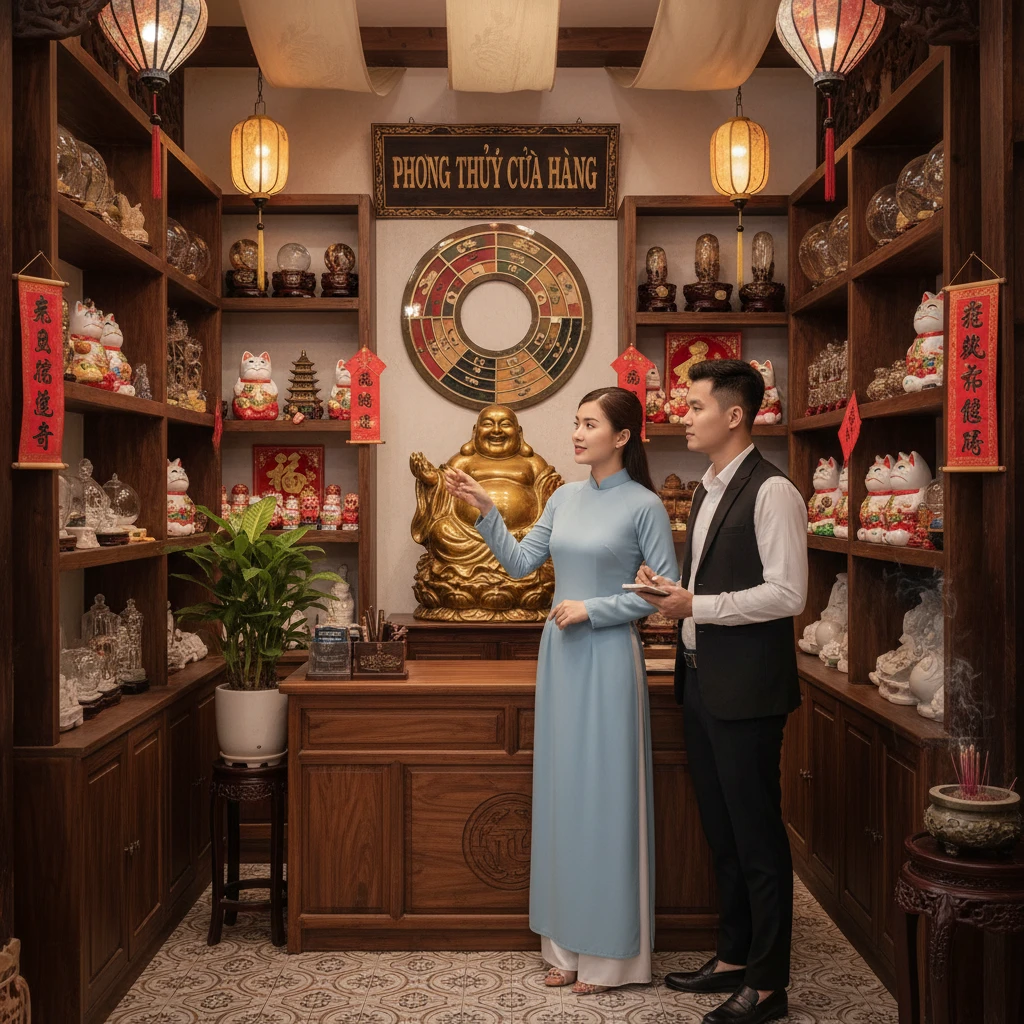 Chuyên gia tư vấn tại cửa hàng đá phong thủy