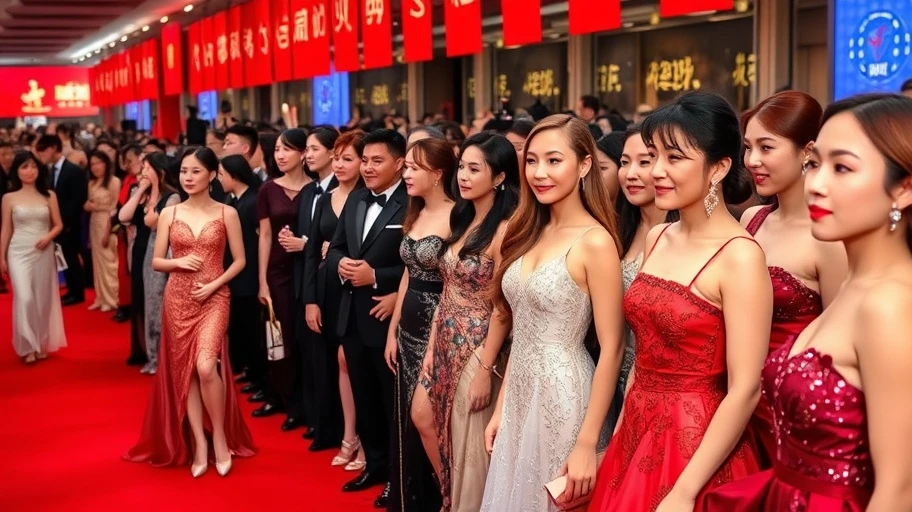Diêm Ni và các mỹ nhân Trung Quốc trên thảm đỏ.