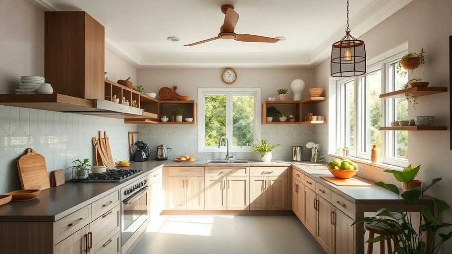 Hình ảnh bếp được bố trí hợp phong thủy