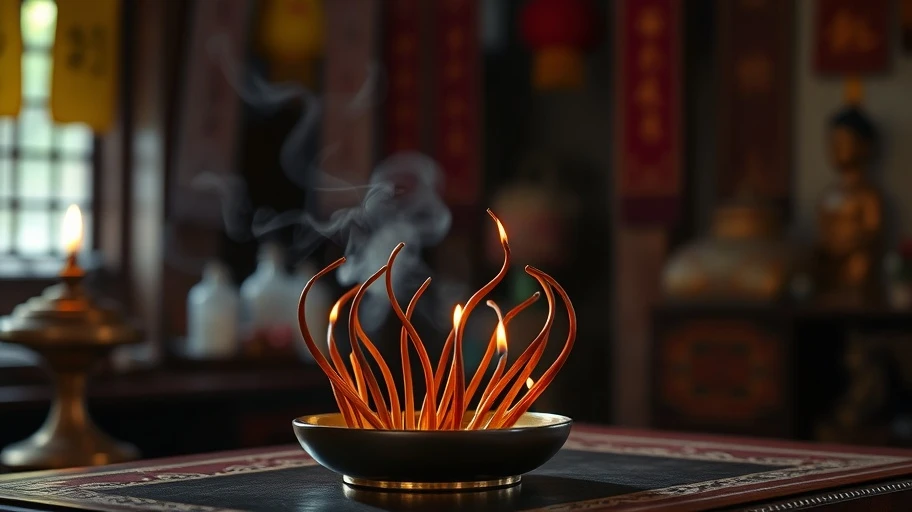 Hình ảnh chân nhang cong khi đốt