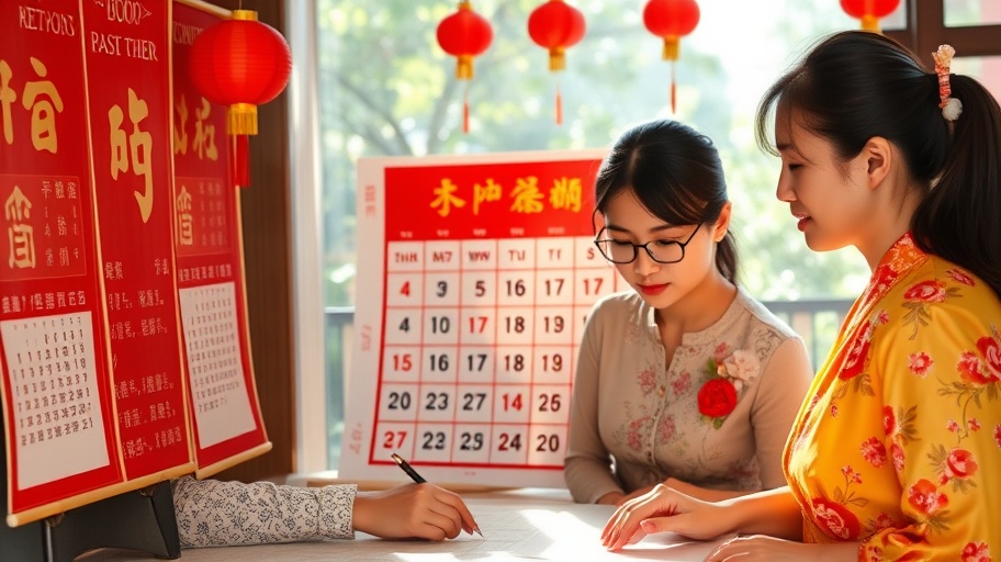 Hình ảnh chọn ngày giờ theo phong thuỷ.