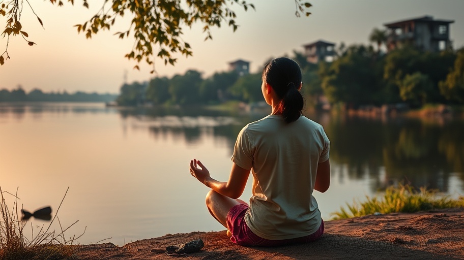 Hình ảnh người thiền định, biểu hiện của việc giải tỏa áp lực tâm lý.