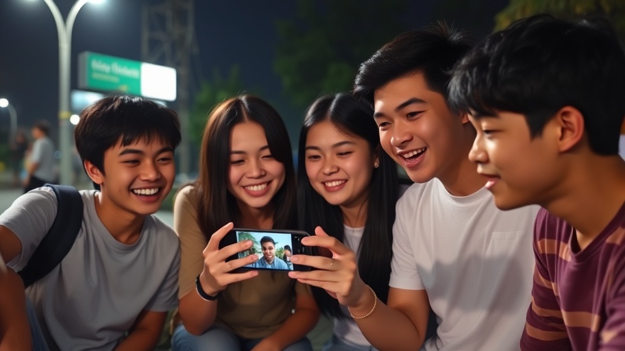Hình ảnh người xem clip hài Việt Nam