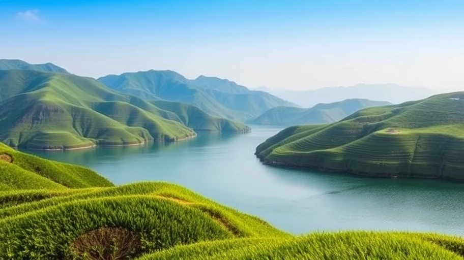 Hình ảnh phong cảnh thiên nhiên với màu sắc điềm tĩnh