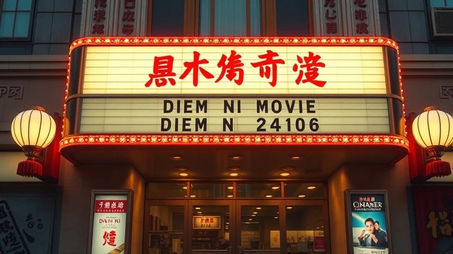 Hình ảnh rạp chiếu phim với phim Diêm Ni.