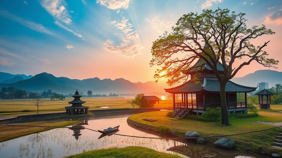 Hình ảnh sự kết hợp tín ngưỡng và y học khi ngứa tai phải