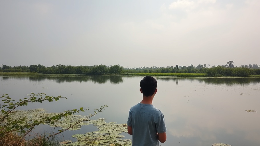 Hình ảnh tâm lý khi đứng bên ao nước ở Việt Nam