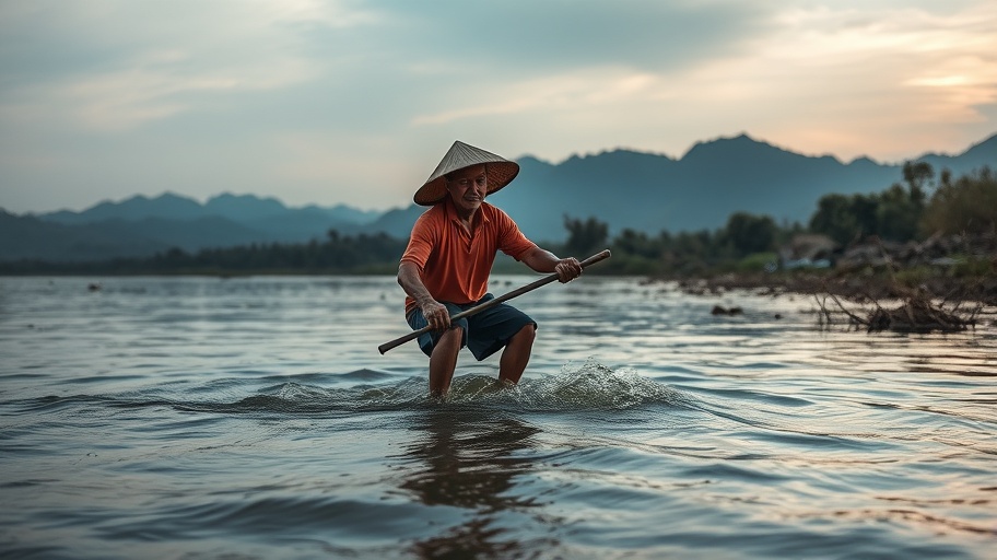 Hình ảnh về khả năng vượt qua thách thức khi bắt cá lóc