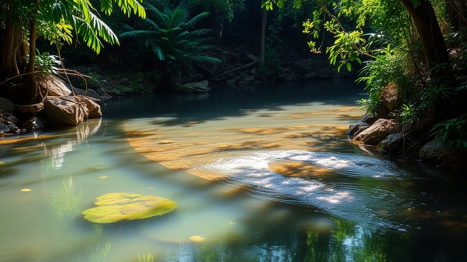 Hồ nước yên bình trong phong thủy Việt Nam.