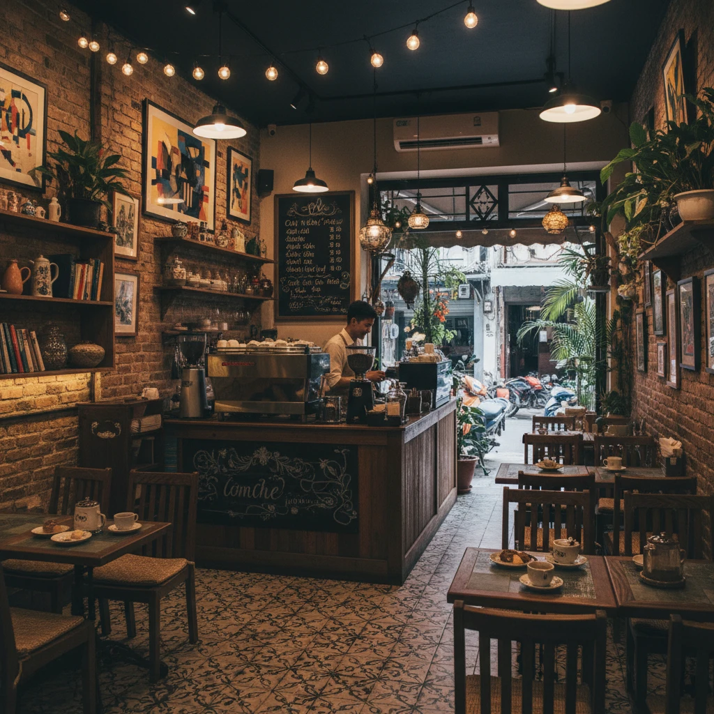 Không gian Điềm Cafe tại Việt Nam