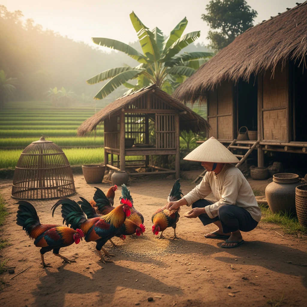 Kỹ thuật chăm sóc gà chọi theo giờ phong thủy.