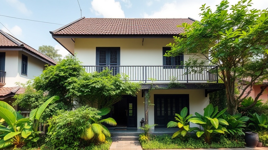 Ngôi nhà được sửa chữa, biểu thị sự thay đổi nội tâm.