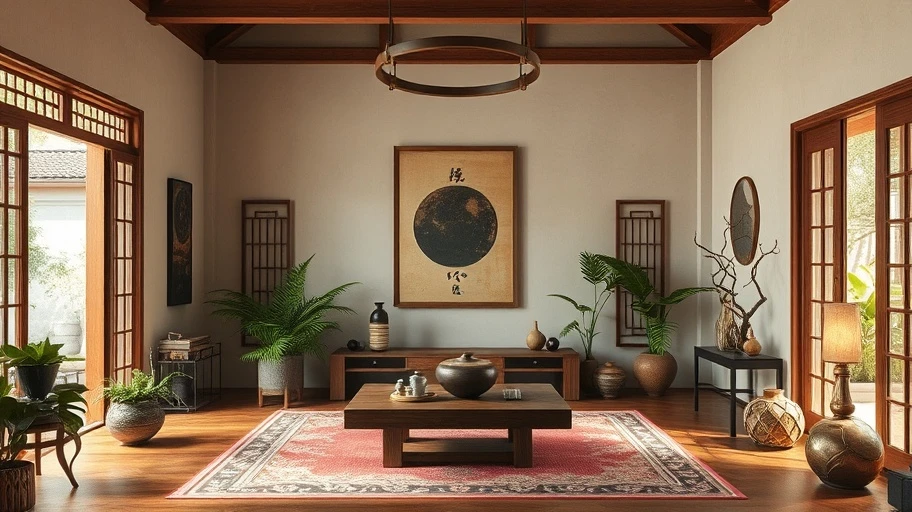 Ngũ hành Kim, Mộc, Thủy, Hỏa, Thổ trong nhà.