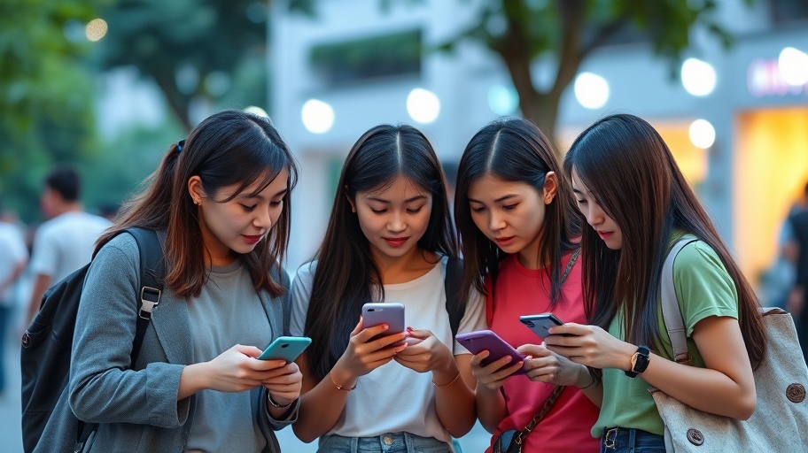 Nhóm bạn trẻ Việt bàn luận