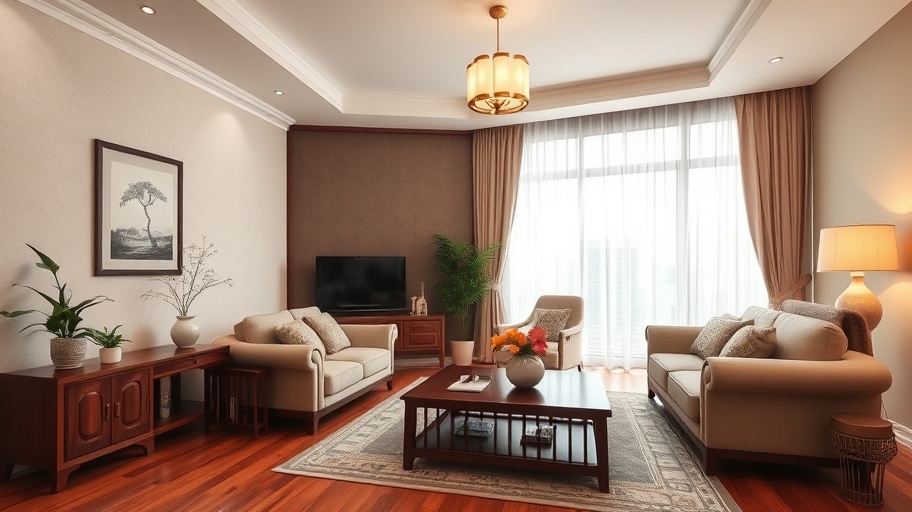Phòng khách phong thủy tại Việt Nam.