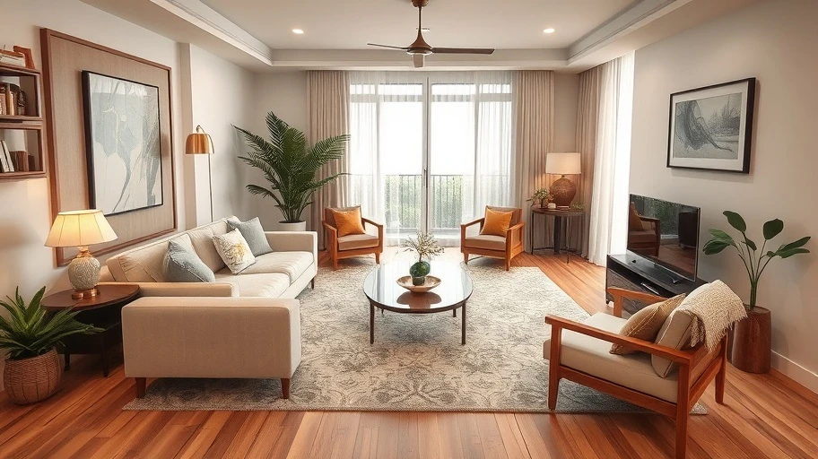 Phòng khách Việt Nam phong thủy hài hòa
