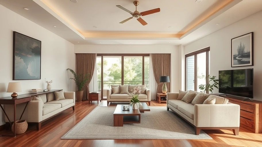 Phòng khách Việt Nam với thiết kế phong thủy tối ưu hóa khí