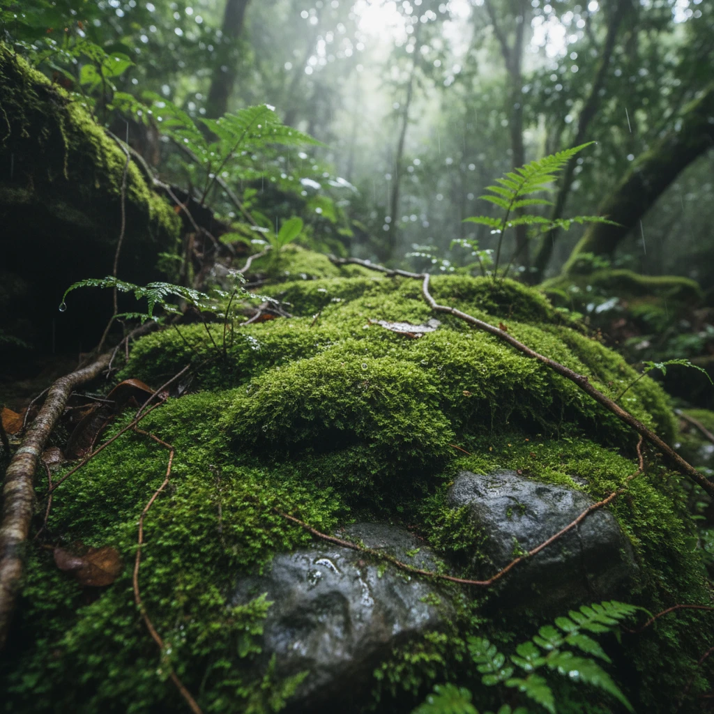 Phong rêu trên mặt đất trong hệ sinh thái