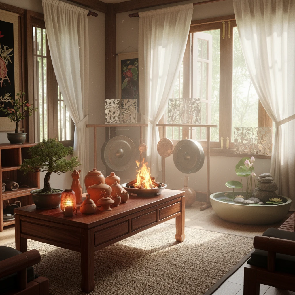 Phong thủy ngũ hành trong decor