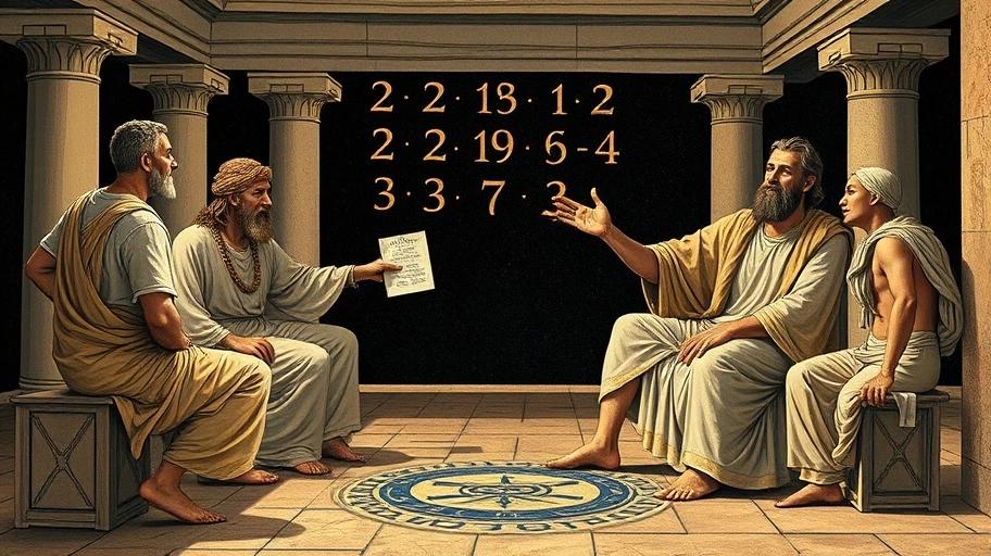 Pythagoras giảng dạy về thần số học