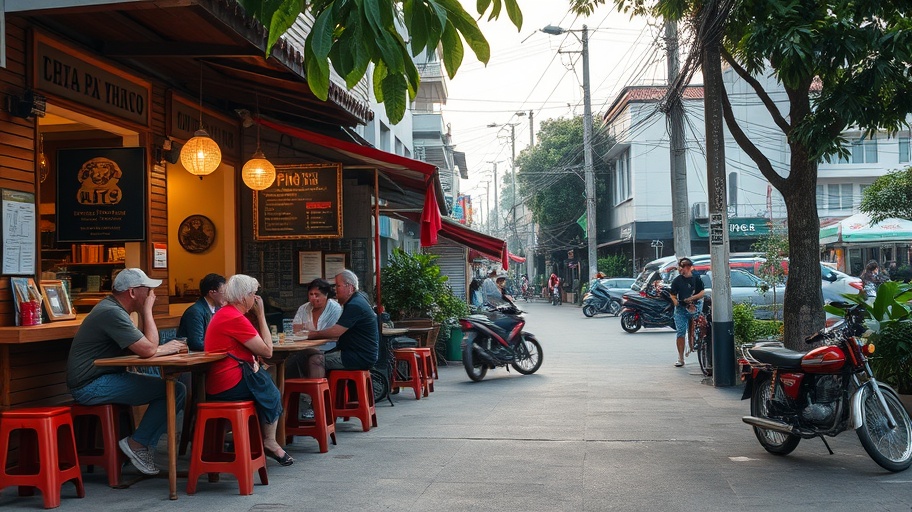 Quán cà phê, đường phố Việt Nam, tương tác xã hội, chiêm bao
