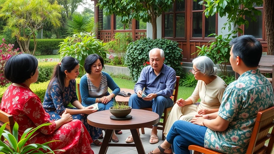 Thảo luận phong thủy tại khu vườn Việt