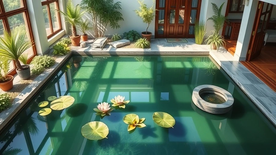 Vị trí phong thủy cho ao hồ sau nhà