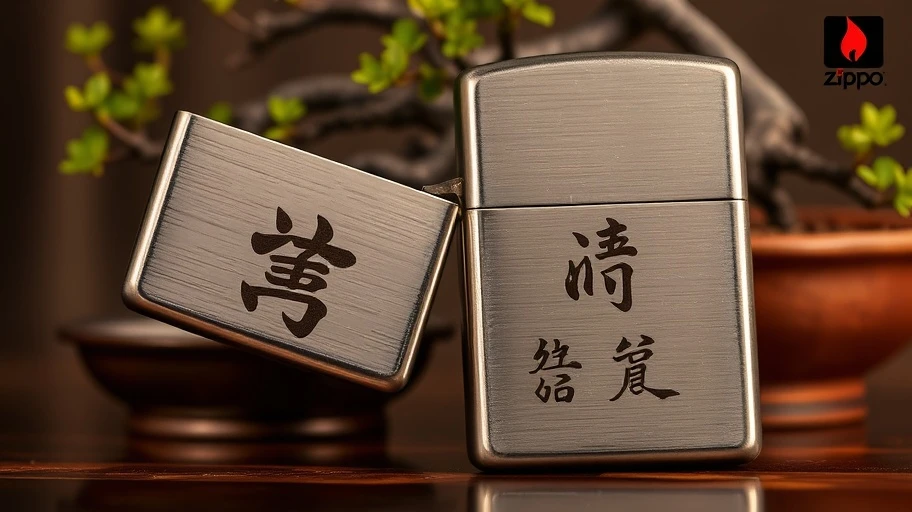 Zippo phong thuỷ gần cây bonsai